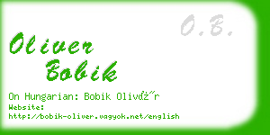 oliver bobik business card